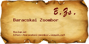 Baracskai Zsombor névjegykártya