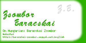 zsombor baracskai business card